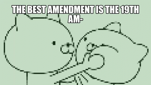 Bear Drawing with 19th Amendment Quote