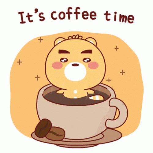 Bear Having Coffee Time GIF