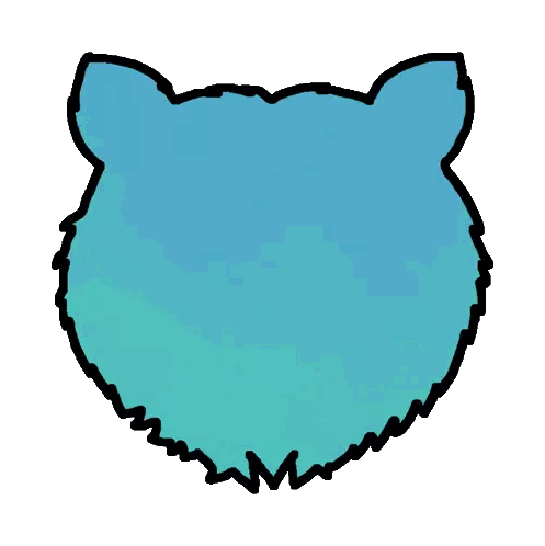 Bear Head with Blue Gradient