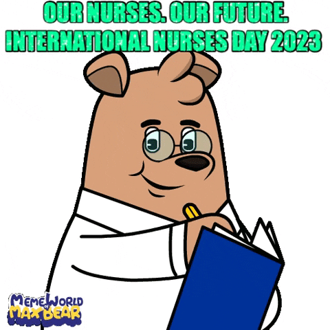 Bear Holding Book Saying International Nurses Day 2022