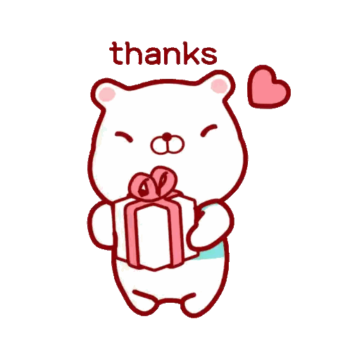 Bear Holding Gift Thanks