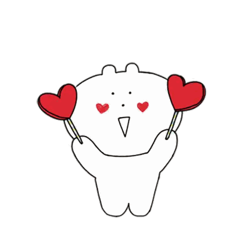 Bear Holding Hearts