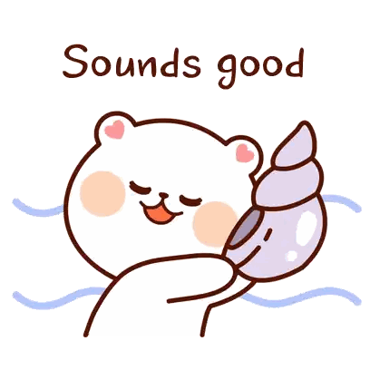 Bear Holding Sea Shell Sounds Good