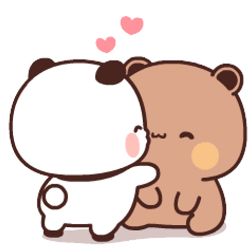 Bear Hug Kiss Bubu Dudu GIF