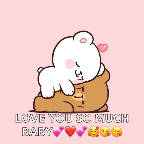 Bear Hugging Another Bear Love You So Much Baby GIF