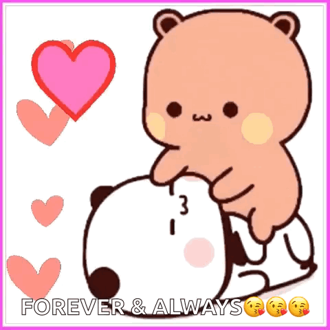 Bear Hugging Another With I Love Forever