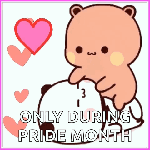 Bear Hugging Bear During Pride Month