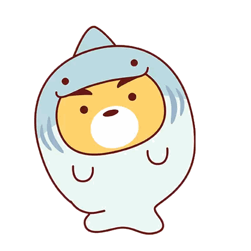 Bear in Shark Costume