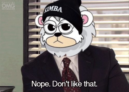 Bear in Suit Says Nope Don't Like That