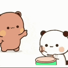 Bear Laying Down With Green Smoke GIF