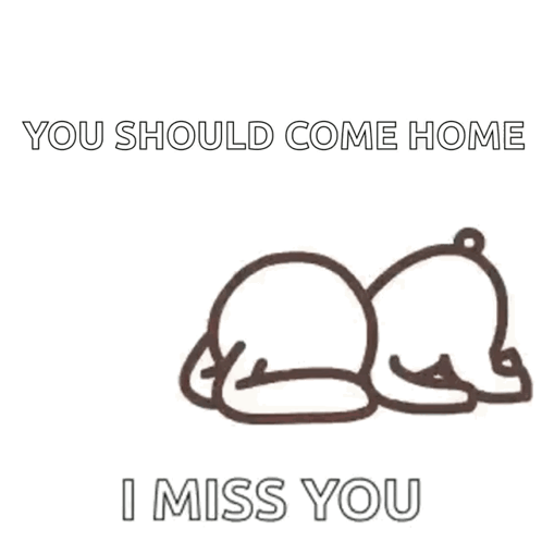 Bear Lying Down Saying I Miss You