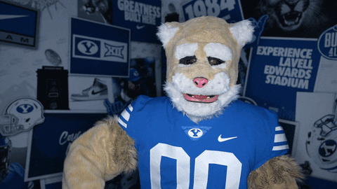 Bear Mascot Playing Rock Paper Scissors GIF