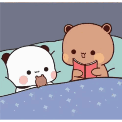 Bear Reading To Eating Cookie