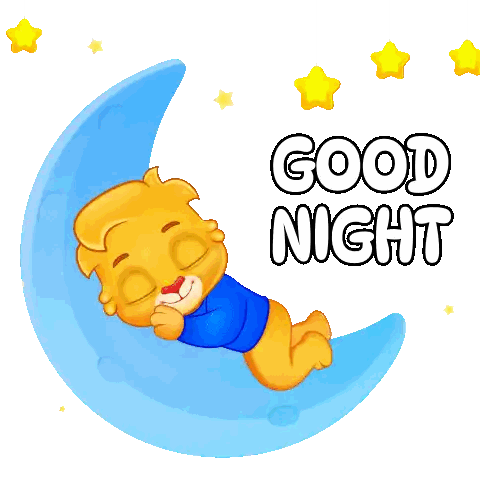Bear Sleeping on Crescent Moon