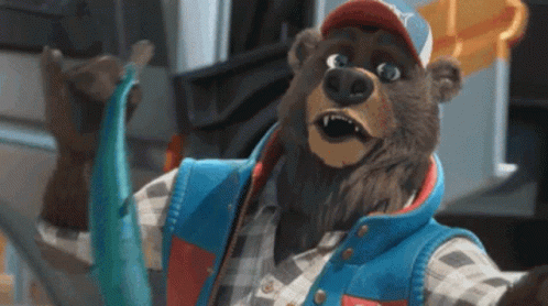 Bear Swallows Whole Fish GIF