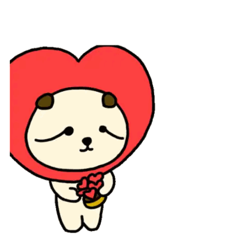 Bear Wearing Heart Shaped Hat