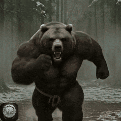 Bear With Signed Earth Logo GIF