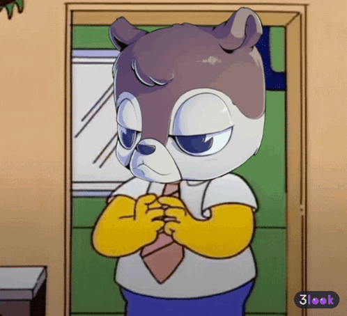 Bear With Tie and 3look Sticker