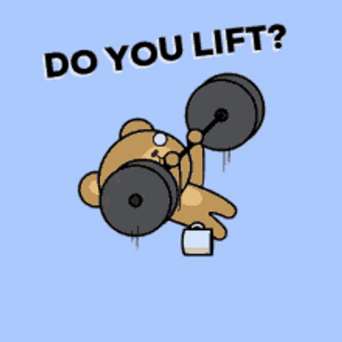 Bear Workout Saying Do You Lift? GIF