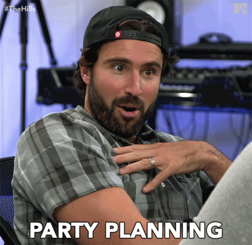 Beard Guy Party Planning GIF