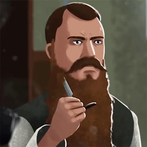 Beard Man Pass Out GIF