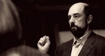 Beard Man Showing Two Peace Sign GIF