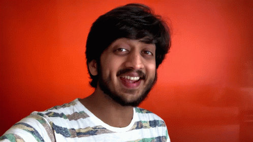 Beard Man Smile To Tease GIF