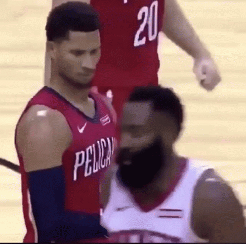 Bearded Basketball Player With Teammate GIF