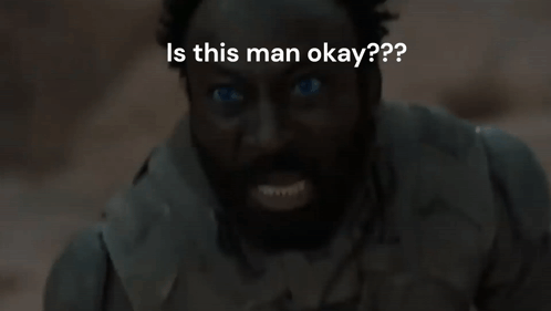 Bearded Blue-Eyed Man Screaming Is This Man Okay