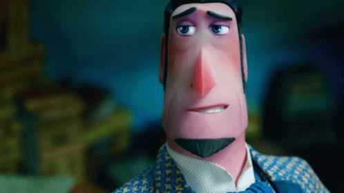 Bearded Cartoon Character in Suit and Tie