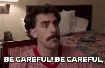 Bearded Cohen Says Be Careful GIF