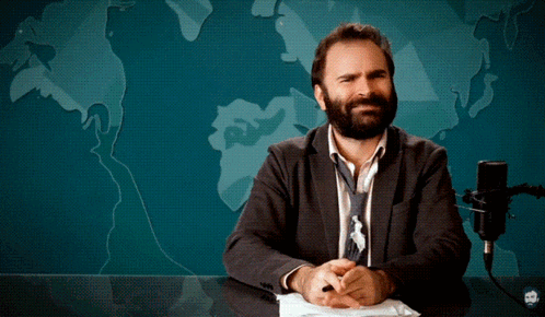 Bearded Man At Microphone Saying Wut GIF