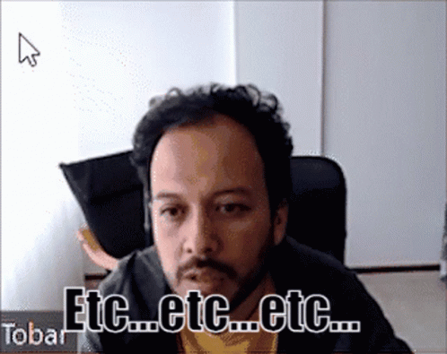 Bearded Man At Screen Saying Etc Etc Etc GIF