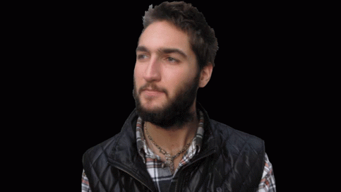 Bearded Man Best Blogger Black Background GIF