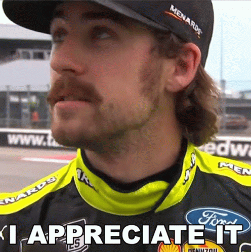 Bearded Man Black Yellow Ford Shirt I Appreciate It GIF