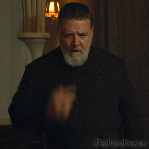 Bearded Man By Lamp #Thepopesexorcist GIF