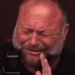 Bearded Man Crying Funny Face with Finger