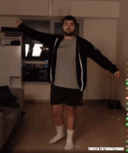 Bearded Man Dancing on Twitch.tv/swaggy bark