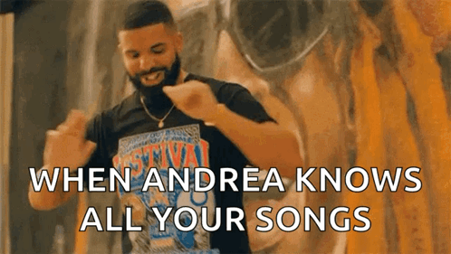 Bearded Man Dancing When Andrea Knows All Your Songs