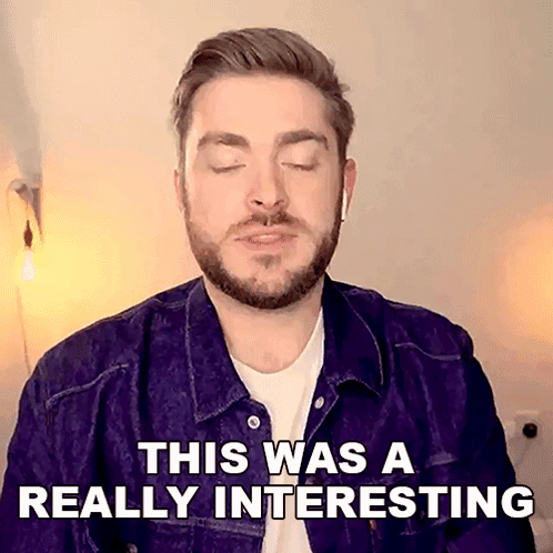 Bearded Man Denim Saying This Was Really Interesting