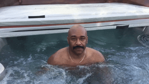 Bearded Man Drowns Smiling GIF