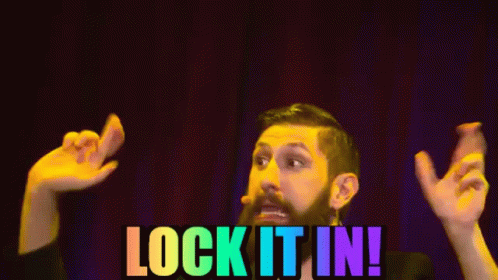 Bearded Man Funny Face Saying Lock It In