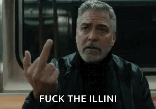 Bearded Man Giving Middle Finger in Train