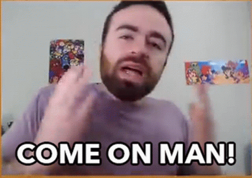 Bearded Man Giving Middle Finger Saying Come On Man
