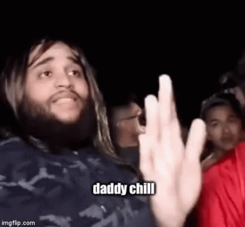 Bearded Man Giving Middle Finger to Crowd