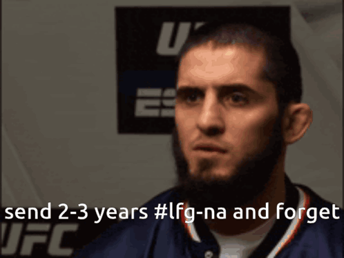 Bearded Man Giving Speech Send 2-3 Years #LFG-NA And Forget GIF