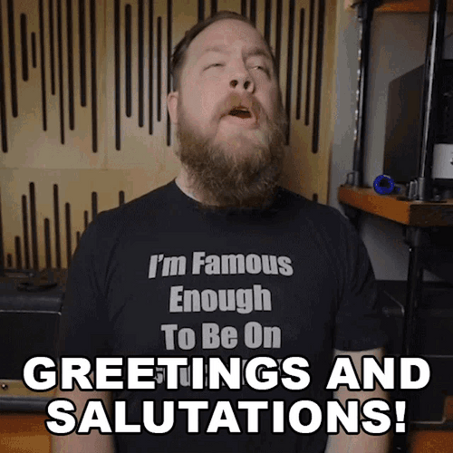 Bearded Man Greetings And Salutations GIF