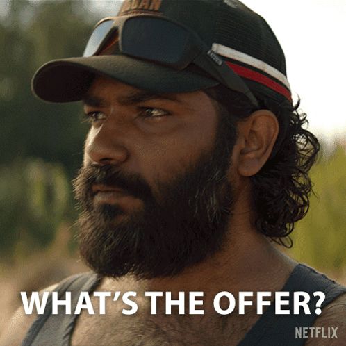 Bearded Man Hat Sunglasses What's the Offer Netflix