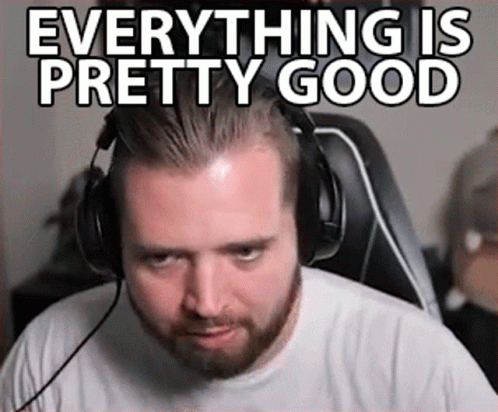 Bearded Man Headphones Says Everything Is Pretty Good GIF