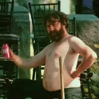 Bearded Man Holding Pink Soda Can GIF